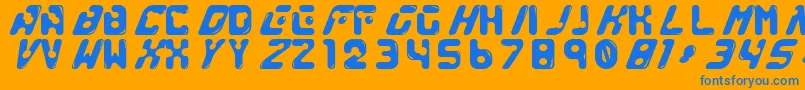 GenocideRmx Font – Blue Fonts on Orange Background