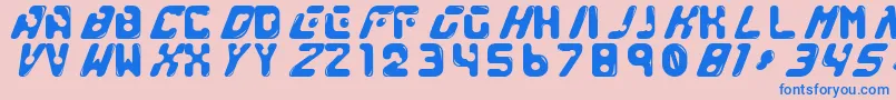 GenocideRmx Font – Blue Fonts on Pink Background