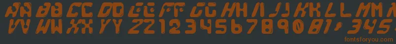 GenocideRmx Font – Brown Fonts on Black Background
