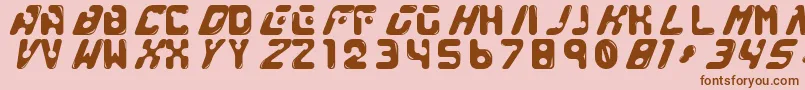 GenocideRmx Font – Brown Fonts on Pink Background