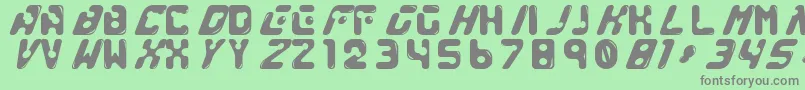GenocideRmx Font – Gray Fonts on Green Background