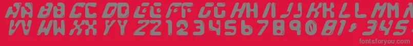 GenocideRmx Font – Gray Fonts on Red Background