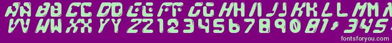 GenocideRmx Font – Green Fonts on Purple Background