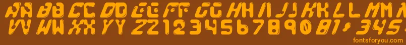 GenocideRmx Font – Orange Fonts on Brown Background
