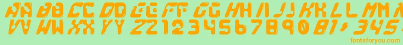 GenocideRmx Font – Orange Fonts on Green Background