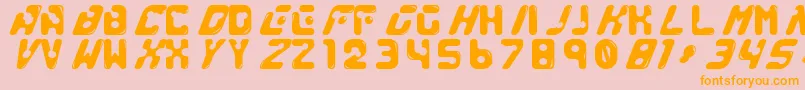 GenocideRmx Font – Orange Fonts on Pink Background