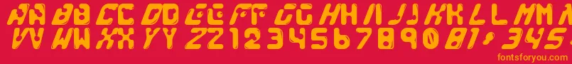 GenocideRmx Font – Orange Fonts on Red Background