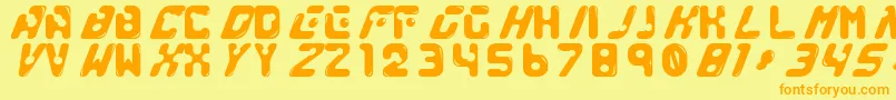 GenocideRmx Font – Orange Fonts on Yellow Background