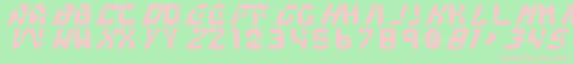 GenocideRmx Font – Pink Fonts on Green Background