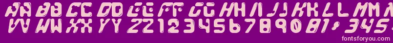 GenocideRmx Font – Pink Fonts on Purple Background