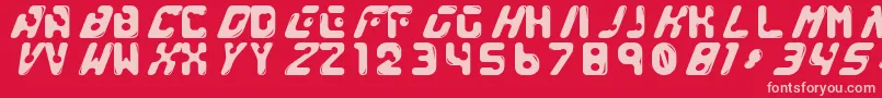 GenocideRmx Font – Pink Fonts on Red Background