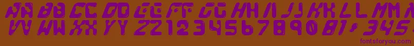 GenocideRmx Font – Purple Fonts on Brown Background