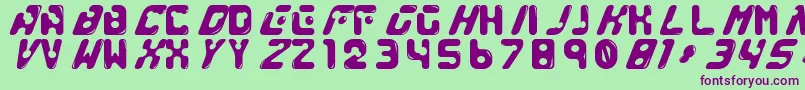 GenocideRmx Font – Purple Fonts on Green Background