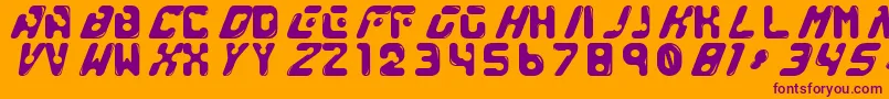 GenocideRmx Font – Purple Fonts on Orange Background