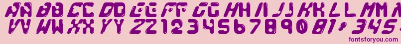 GenocideRmx Font – Purple Fonts on Pink Background