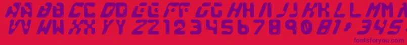 Шрифт GenocideRmx – фиолетовые шрифты на красном фоне