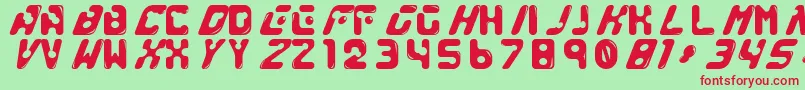 GenocideRmx Font – Red Fonts on Green Background