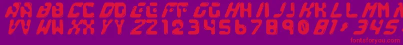 GenocideRmx Font – Red Fonts on Purple Background