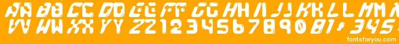 GenocideRmx Font – White Fonts on Orange Background