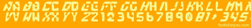 GenocideRmx Font – Yellow Fonts on Orange Background