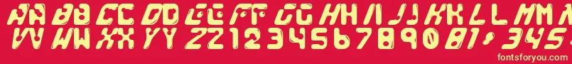 GenocideRmx Font – Yellow Fonts on Red Background