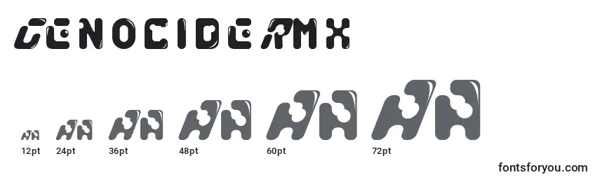GenocideRmx Font Sizes