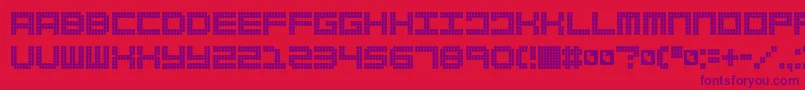 FdSpank Font – Purple Fonts on Red Background