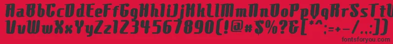 ComonsExtrabold Font – Black Fonts on Red Background