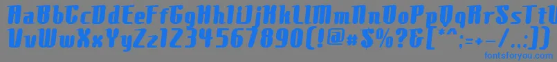 ComonsExtrabold Font – Blue Fonts on Gray Background