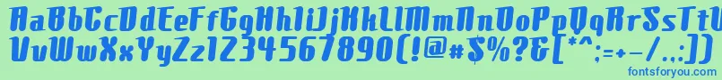 ComonsExtrabold Font – Blue Fonts on Green Background