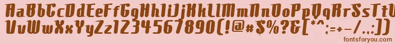 ComonsExtrabold Font – Brown Fonts on Pink Background