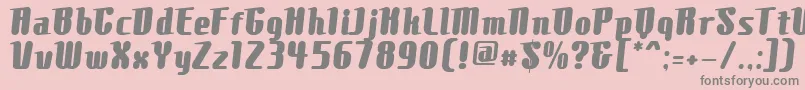 ComonsExtrabold Font – Gray Fonts on Pink Background