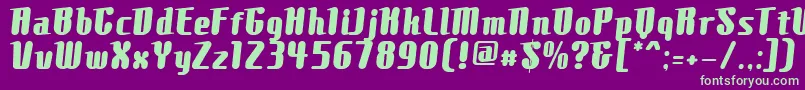 ComonsExtrabold Font – Green Fonts on Purple Background