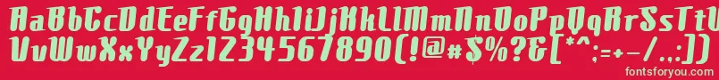 ComonsExtrabold Font – Green Fonts on Red Background