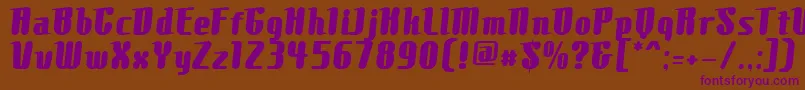 ComonsExtrabold Font – Purple Fonts on Brown Background