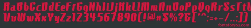 ComonsExtrabold Font – Red Fonts on Black Background