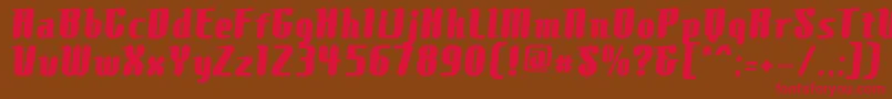 ComonsExtrabold Font – Red Fonts on Brown Background
