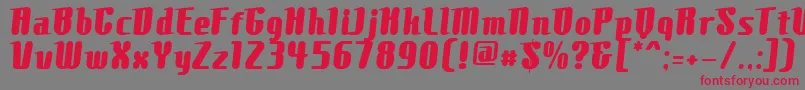 ComonsExtrabold Font – Red Fonts on Gray Background