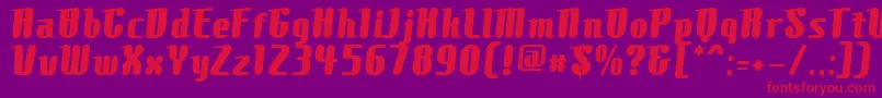 ComonsExtrabold Font – Red Fonts on Purple Background