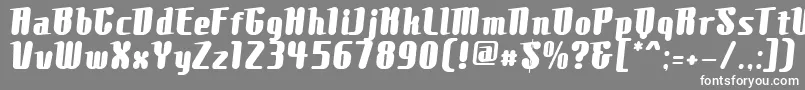 ComonsExtrabold-Schriftart – Weiße Schriften auf grauem Hintergrund