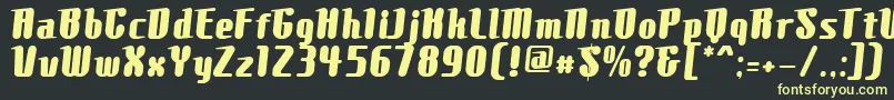 ComonsExtrabold Font – Yellow Fonts on Black Background