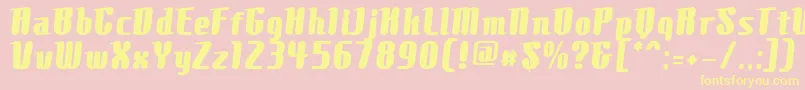 ComonsExtrabold Font – Yellow Fonts on Pink Background