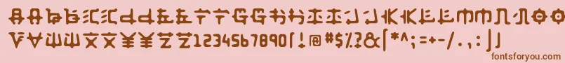 Anyong ffy Font – Brown Fonts on Pink Background