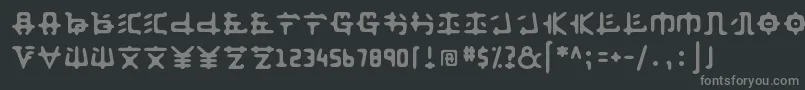Шрифт Anyong ffy – серые шрифты на чёрном фоне