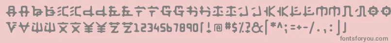 Anyong ffy-Schriftart – Graue Schriften auf rosa Hintergrund