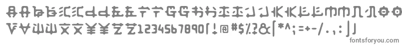 Anyong ffy-Schriftart – Graue Schriften auf weißem Hintergrund
