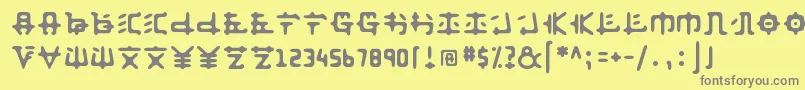 Шрифт Anyong ffy – серые шрифты на жёлтом фоне