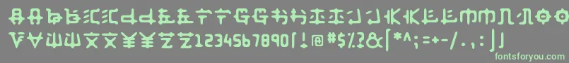 Anyong ffy-Schriftart – Grüne Schriften auf grauem Hintergrund