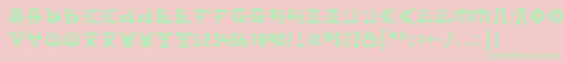 Anyong ffy-Schriftart – Grüne Schriften auf rosa Hintergrund