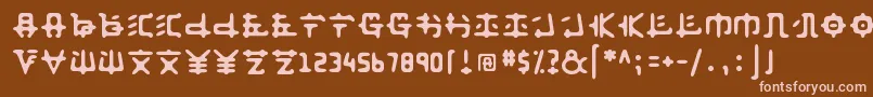 Шрифт Anyong ffy – розовые шрифты на коричневом фоне